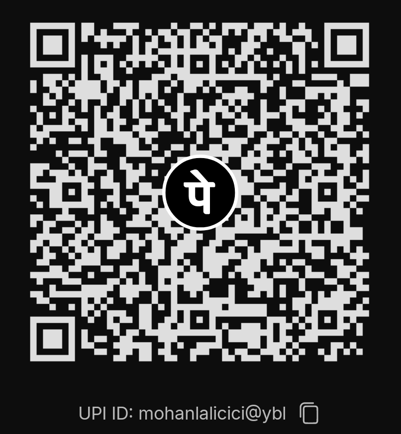 UPI payment QR code for mohanlalicici@ybl